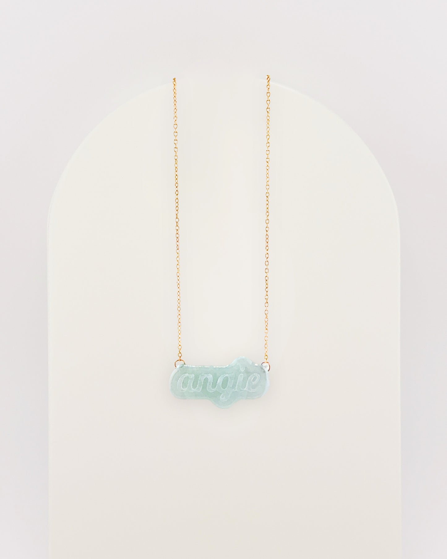Personalised Jade Pendant Necklace