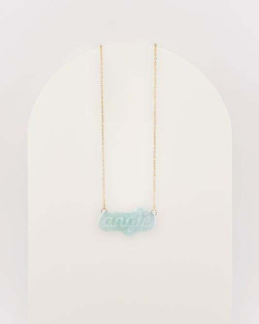 Personalised Jade Pendant Necklace
